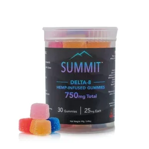 Summit 25mg / 30ct Delta-8 Vegan Infused Gummies